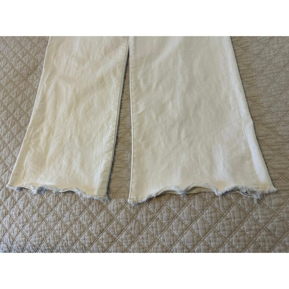 Risen Jeans Womens White Stretch Wide Leg Crop Pants Size 7 / 28 - Picture 4 of 10